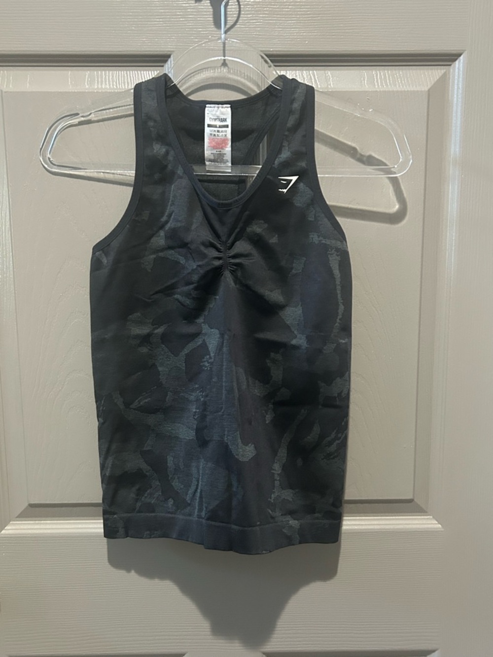 Gymshark Black Tonal Camo Racerback Tank